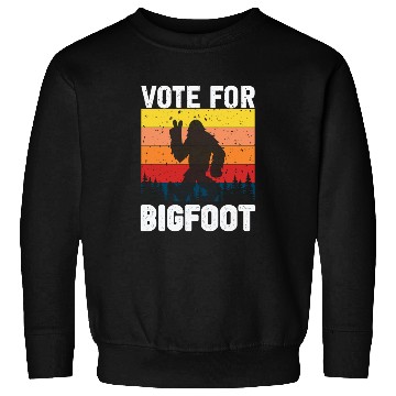 Discover Vote For Bigfoot Funny Retro Graphic Novelty Sweatshirts