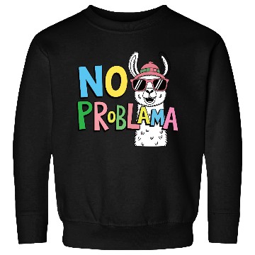 Discover No ProbLama – Funny Casual Colorful Llama Design Sweatshirts