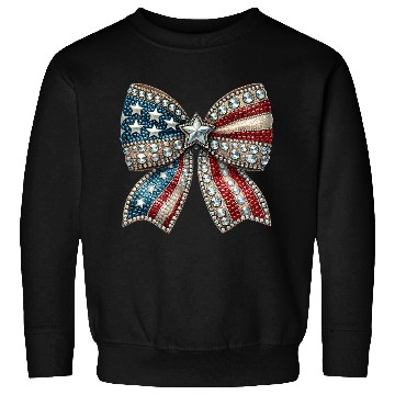 Discover Patriotic Rhinestone Bow Sweatshirts