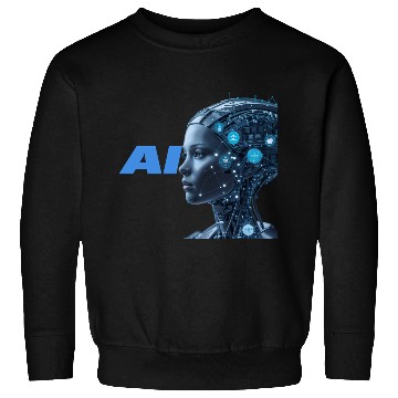 Discover Futuristic AI Cybernetic Human Design Sweatshirts
