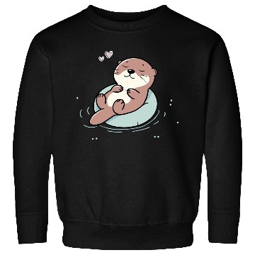 Discover Relaxed Otter – Cute Animal Illustration Sweatshirts