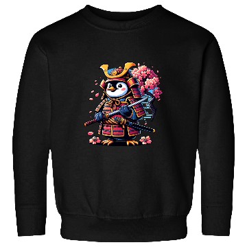Discover Penguin Samurai with Cherry Blossoms Sweatshirts