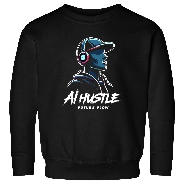 Discover AI Hustle – Futuristic Urban Flow Design Sweatshirts