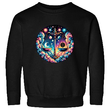 Discover Libra - Celestial Scales of Balance Sweatshirts