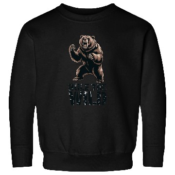 Discover Wild Dominance: Roaring Grizzly Power Sweatshirts