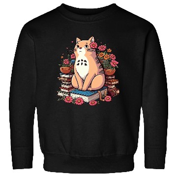 Discover Book Cat Floral Sweatshirts
