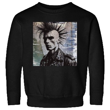 Discover punk on a grunge background Sweatshirts