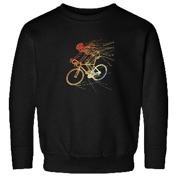 Discover Cycling Girl Drawing Vintage Sweatshirts