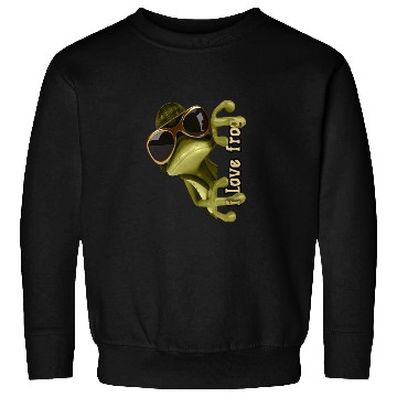 Discover i love frog funny frog design Sweatshirts