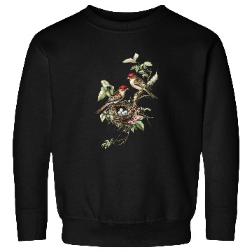 Discover Vintage Bird Nest Illustration Sweatshirts