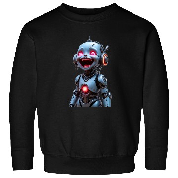 Discover Scrap Metal Robot Baby huge smile Sweatshirts