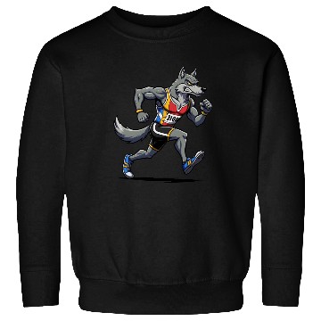 Discover Wolf marathon runner Sweatshirts