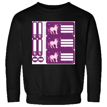 Discover DIY Sticker Set - Fantasy Unicorn Purple - 9 Sweatshirts