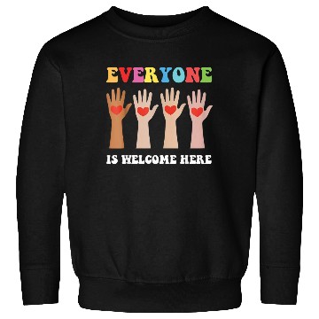 Discover Everyone Is Welcome Here Idaho Teacher Sweatshirts