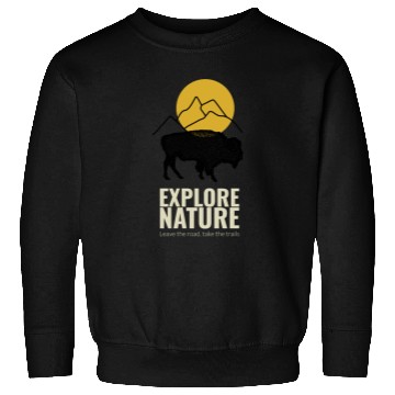 Discover EXPLORE NATURE BUFFALO Sweatshirts