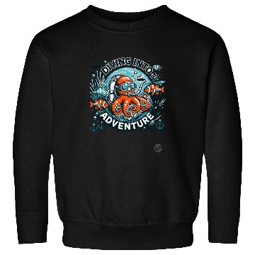 Discover Diving Into Adventure – Octopus Diver Sweatshirts