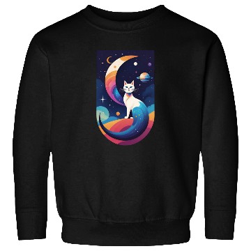 Discover Celestial Cosmic Cat Sweatshirts