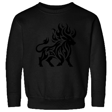 Discover Elegant Wild Burning Bull Tattoo Style Sweatshirts