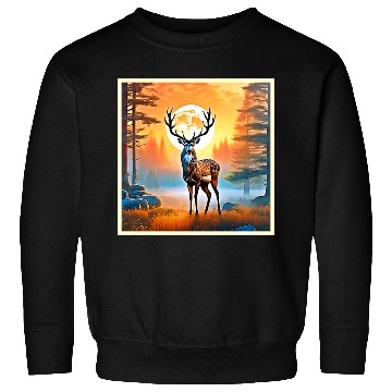 Discover Golden Deer Twilight Peak Sweatshirts