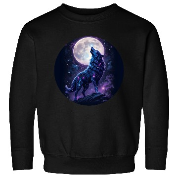 Discover Mystic Blue Wolf Sweatshirts