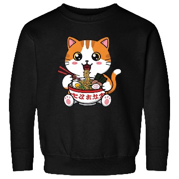 Discover Kawaii Ramen Cat Sweatshirts