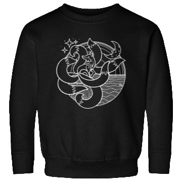 Discover 7 Tailed Fox - White 4 Black - DESIGN Sweatshirts