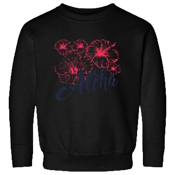 Discover Aloha Red Hibiscus Flower Sweatshirts