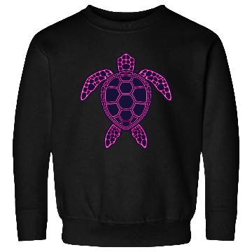 Discover Hot Pink Neon Lava Sea Turtle Design Sweatshirts