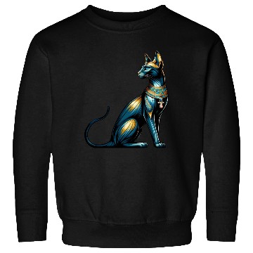 Discover Bastet | Egyptian Cat Goddess & Ankh Symbol Sweatshirts