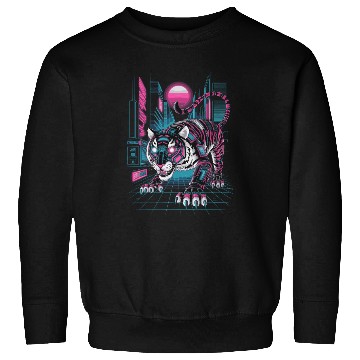Discover Cyberpunk Neon Tiger Futuristic Design Sweatshirts