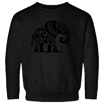 Discover Elegant Tattoo Elephant With Large Tusks Sweatshirts
