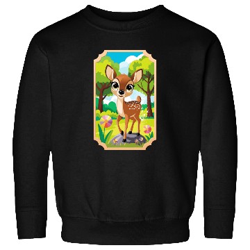 Discover Kids deer in the forest 1 Sweatshirts