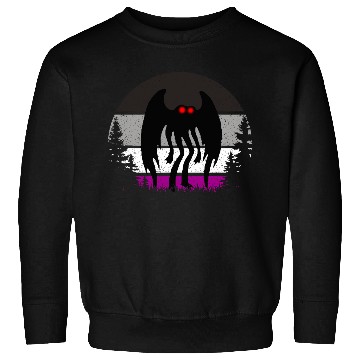 Discover Retro ACE Mothman Asexual Pride Point pleasant Cry Sweatshirts