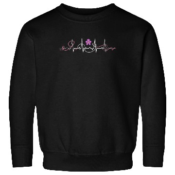 Discover Lesbian Heartbeat Love Pulse Queer Violet Flower Sweatshirts