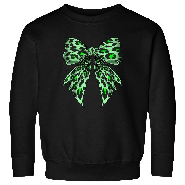 Discover Coquette Bow Cheetah Animal Pattern Lime Green Sweatshirts