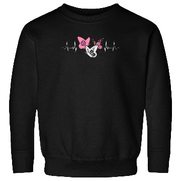 Discover Lesbian Heartbeat Butterflies Pink Cute Pride Sweatshirts