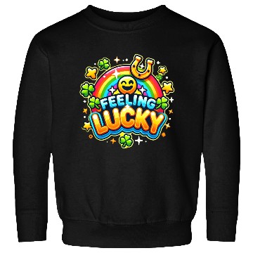 Discover Feeling Lucky - Vibrant Celebration Design Sweatshirts