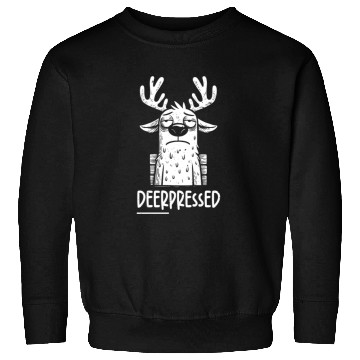 Discover Deerpressed Tired Deer Sarcastic Novelty Funny Hum Sweatshirts