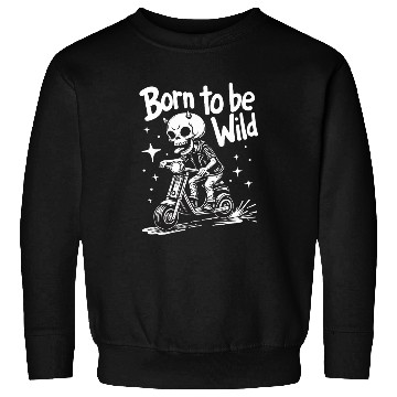 Discover Born to Be Wild - Skull Devil on Scooter Sweatshirts
