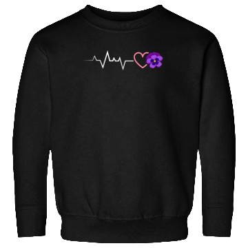 Discover Lesbian Heartbeat Violet Flower Love Pride Sweatshirts