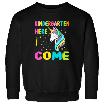 Discover Kindergarten Here I come Back to School Unicorn Sweatshirts