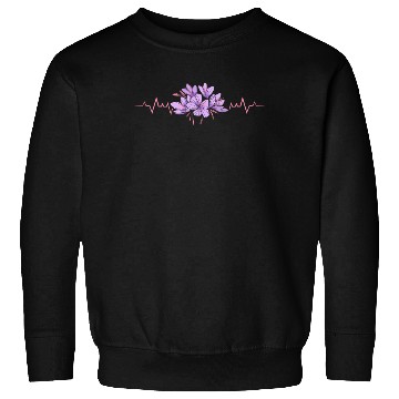 Discover Lesbian Heartbeat Violet Flower Love Pride Art Sweatshirts