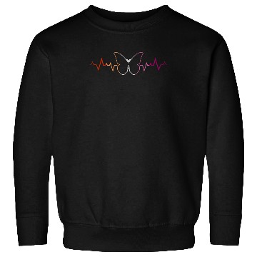 Discover Lesbian Pride Heartbeat Butterfly Elegant Subtle Sweatshirts