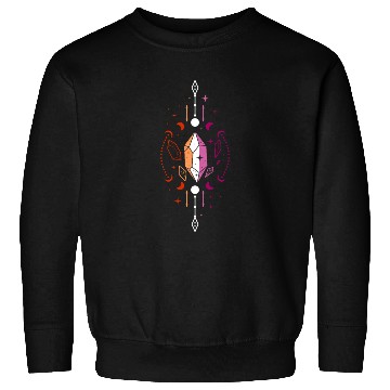 Discover Lesbian Pride Mystical Crystal with Moons Sweatshirts