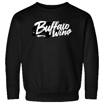 Discover Buffalo wing text Design with Bold Brushstroke Sweatshirts