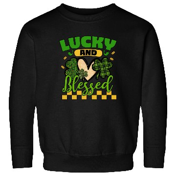 Discover Lucky And Blessed Day Lucky Heart Sweatshirts