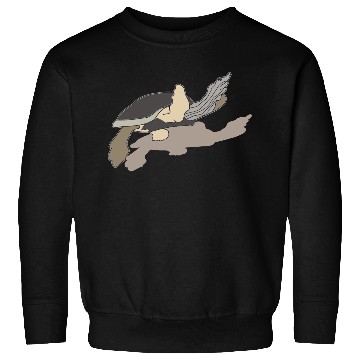 Discover Long-Necked Wonder: Unique Turtle Art Sweatshirts