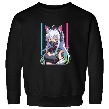 Discover Futuristic Cyberpunk Girl Sweatshirts