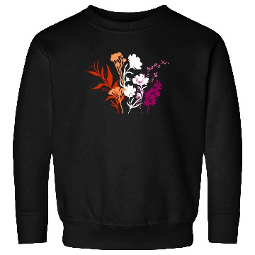 Discover Minimalist Wildflowers Lesbian Pride Aesthetic Sweatshirts