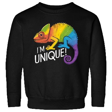 Discover Rainbow Chameleon - "I'm Unique!" Colorful Animal Sweatshirts